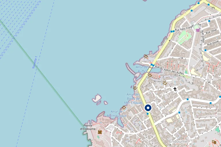 Plan du quartier autour de l'agence Corniche Kennedy